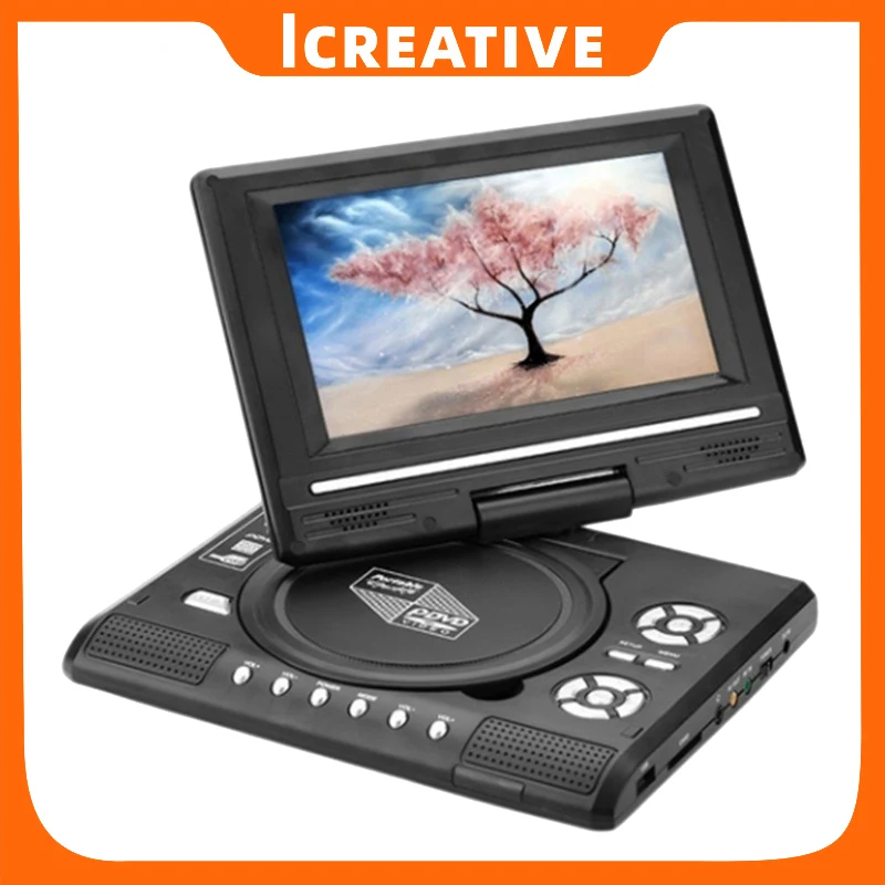 

9.8 Inch Portable Mobile DVD WithTelevision Built In Battery Rotatable Intelligent Power-off Memory Function Mini Television