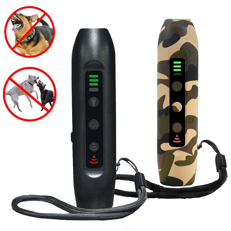 Dispositif anti-aboiement à ultrasons 3 en 1 pour chiens, dispositif anti-bruit, aste par USB, anti-vibrateur, produit d\'entraînement pour animaux