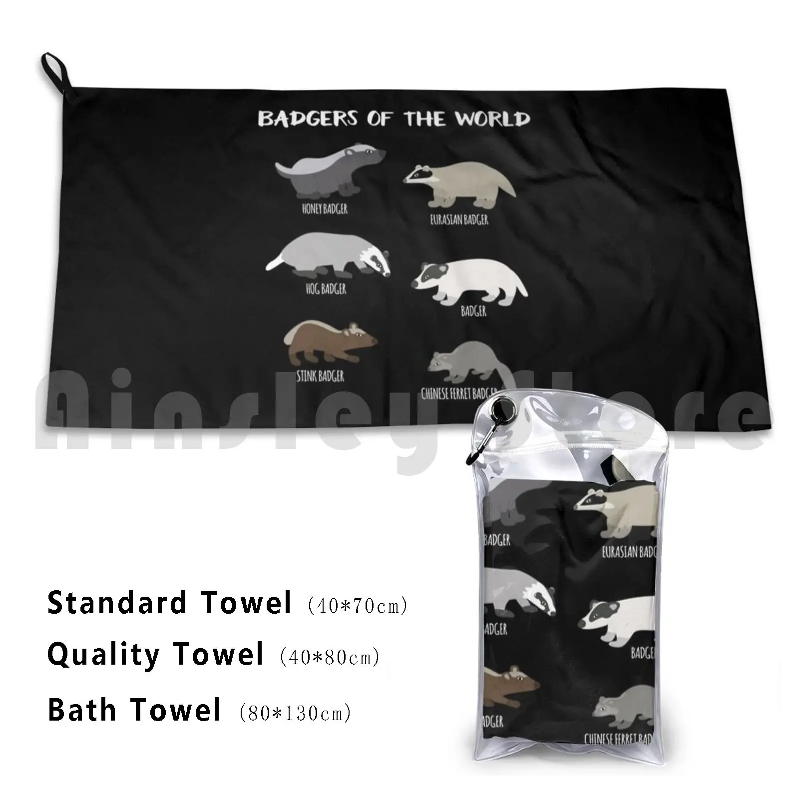 

Badgers Of The World , Badgers Lover Gift , Gift For Animal Lovers Bath Towel Beach Cushion Animal Lover Men Women