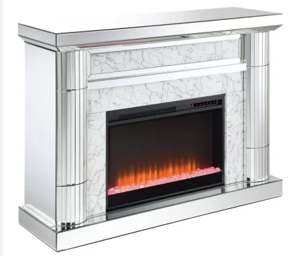 

# Modern Top Sale Metal Electric Crystal Glass Mirror Fireplace