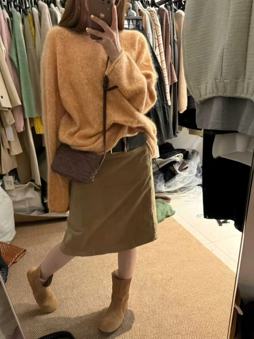 سترة صوفية محبوكة فضفاضة للنساء طويلة Sve مكبلة مستديرة Ne غير رسمية Sle ماركة صينية Faion لموسم الخريف