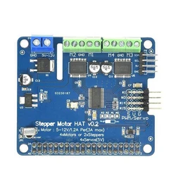 Stepper Motor HAT V0.2+Robot Expansion Board Stepper/Motor/Servo For Raspberry Pi 3B/3B+ Replacement Accessories
