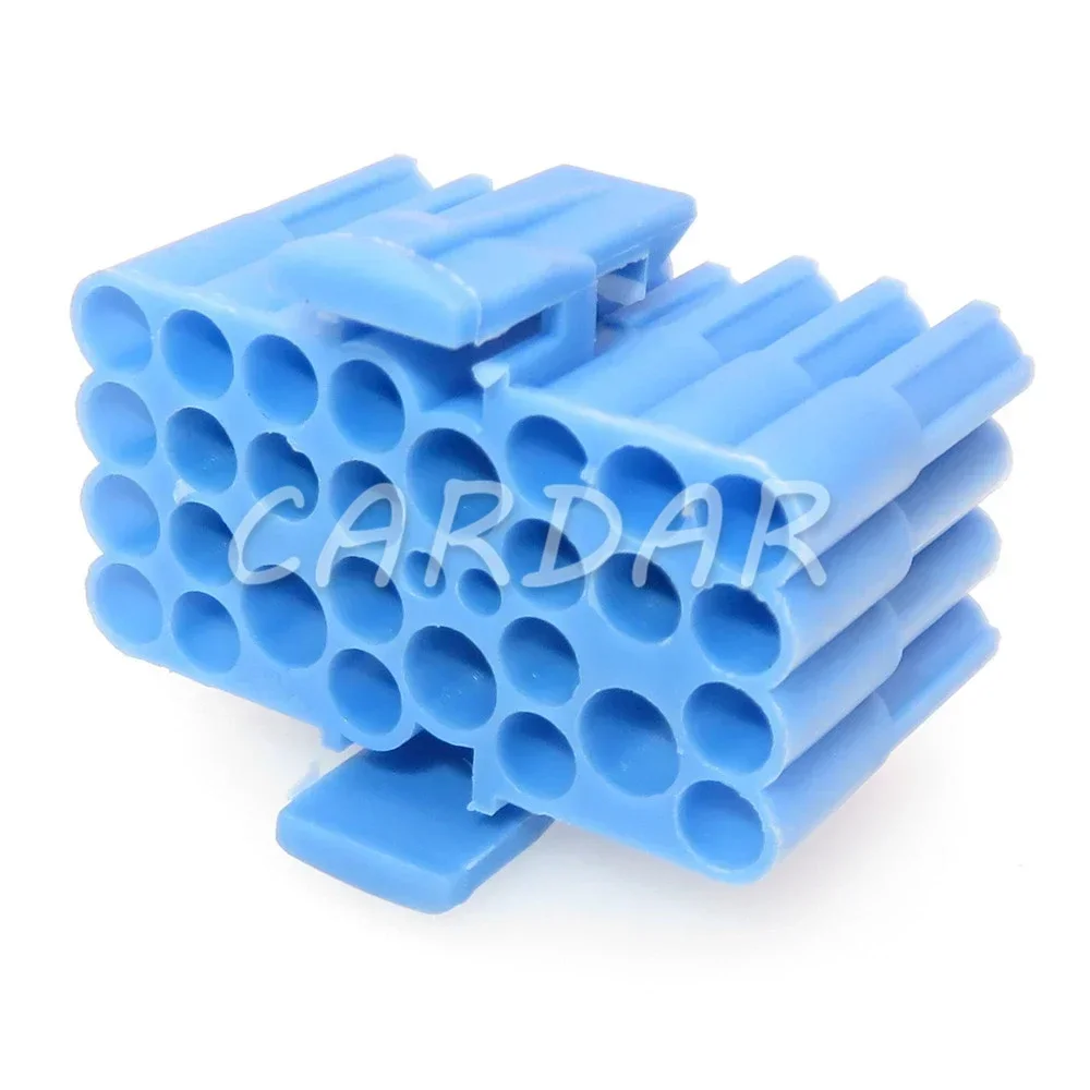 1 Set 28 Pin Auto Wiring Terminal Composite Sockets AC Assembly Blue Car Connector Automobile Accessories