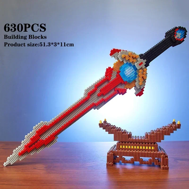 Sword Building Block Toy Model Cosplay Simulation Sword Assembled Toys Ninja Knife Weapon Bricks Toys Creative Gift For Children image 5