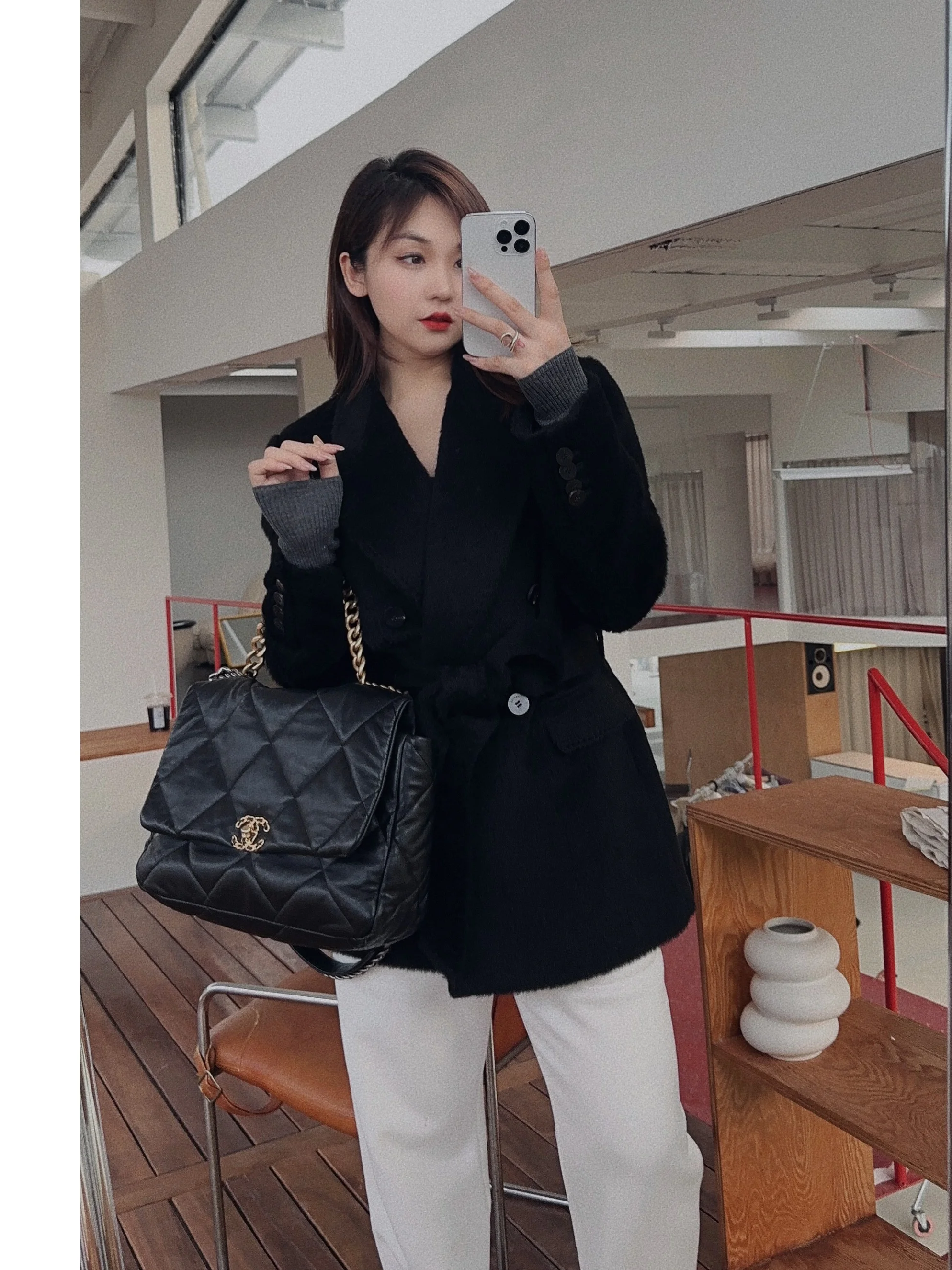 

OSENSO Initial Snow Осень Зима Faion Subtle Elegance Высококачественный костюм с поясом Пальто XZ230822 Двубортное пальто Long Sve...