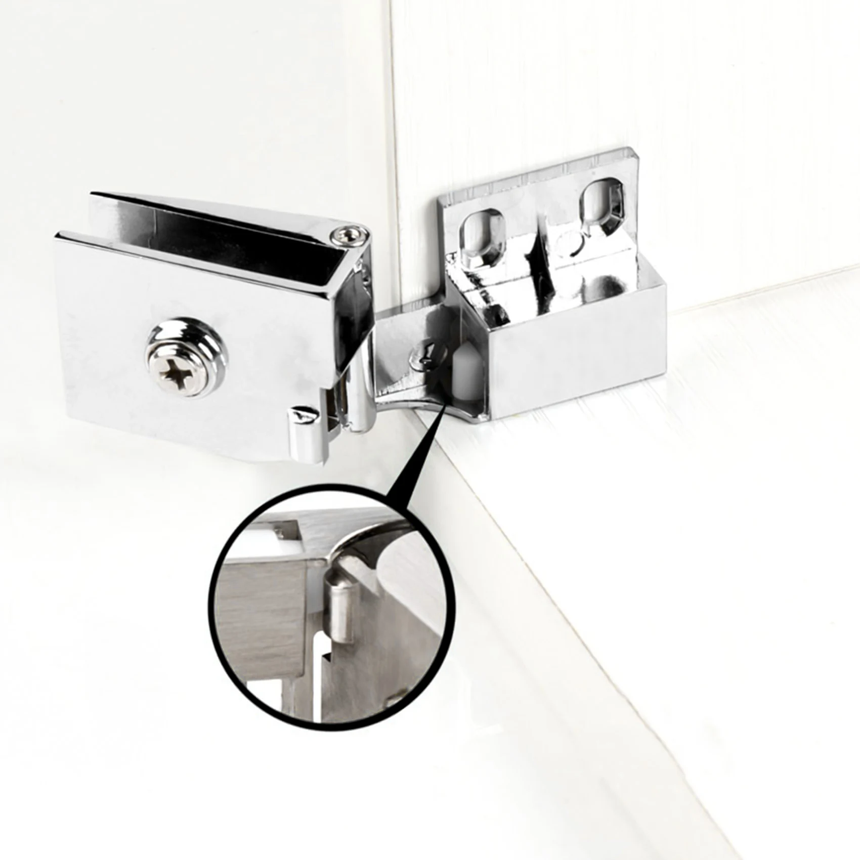 

Комплект из 4 петель для стеклянных дверей: для стеклянных шкафов, винных шкафов, витрин - A68E