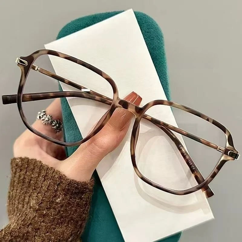 Retro-High-Definition-Anti-Blaulicht-Brille für Damen, modische Brille mit großem Rahmen, ultraleichte Schutzbrille – Detail 1