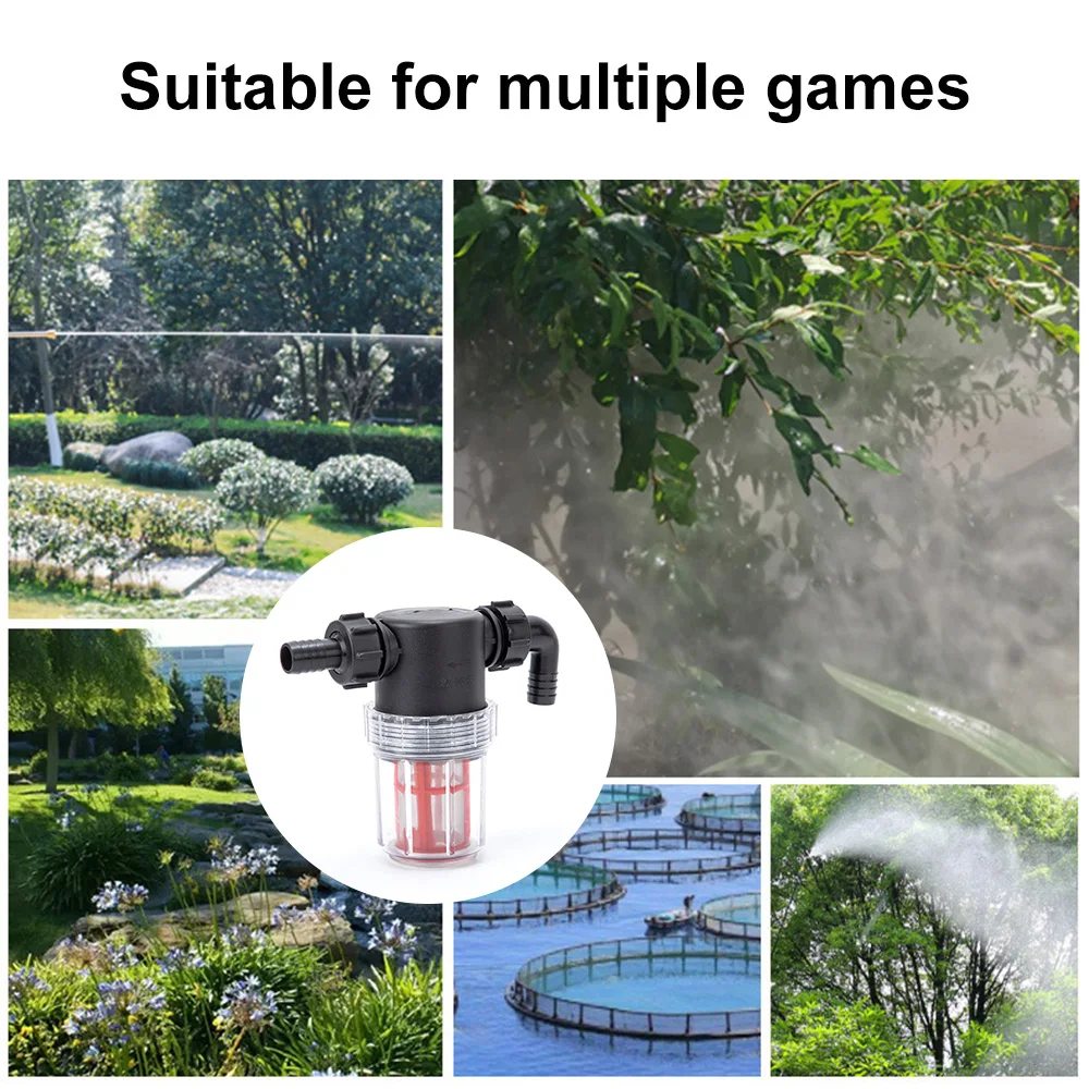 1Pcs Transparent Water Filter 50 Mesh Fine Filtration Water Filter with 20mm 25mm Barbed Garden Tools Irrigation Filter