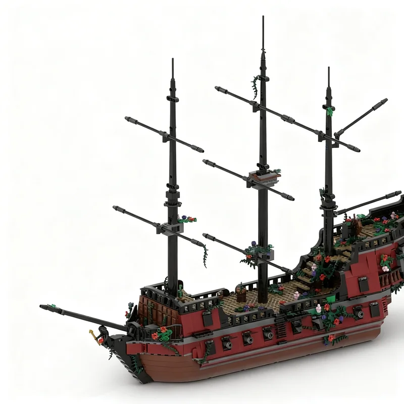 2384 pièces MOC Pirates The Poisonous Rose, modèle de bateau pirate, blocs de construction, jouet d'architecture, cadeaux de Noël, idée de briques, DIY pour enfants