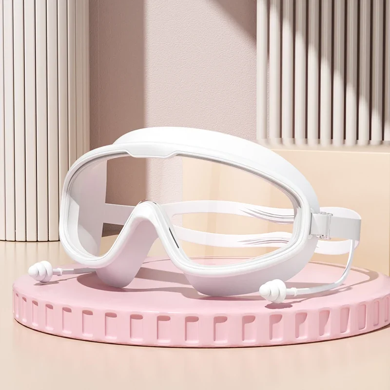 Outdoor-Schwimmbrille mit Anti-Beschlag-Beschichtung und Weitwinkel-Sicht, Taucherbrille mit Ohrstöpseln für Erwachsene und Jugendliche – Detail 11