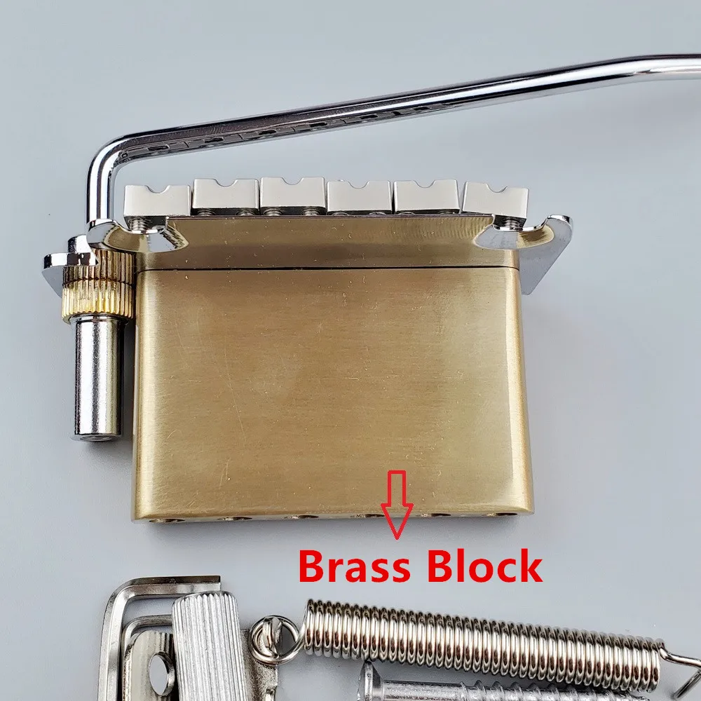 KAYNES Sistema Tremolo Guitarra Elétrica, Ponte com Bloco de Latão para Guitarra ST e Suhr, Cromado Prata, Preto, Dourado, KY06, 2 Post Point