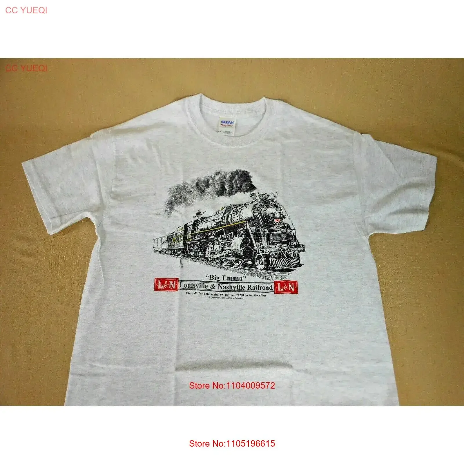 تي شيرت L N Louisville and Nashville Big Emma للبالغين، ملابس شارع ناعمة مغسولة قليلاً، أزياء مريحة