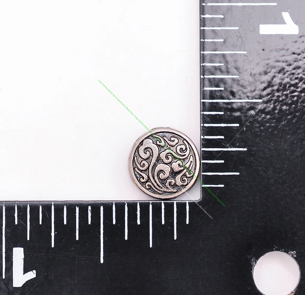 50PC 10MM Silver Floral Engraved Handcraft Stud Rivet Tacks for Leathercraft bag shoes bracelet Decorative