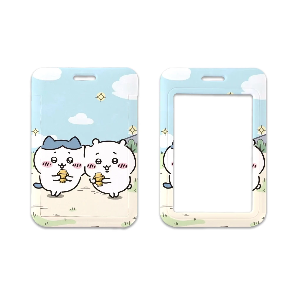 Lovely Figure Card Cover Kawaii Lastest Cartoon Bus Card Protective Sleeve School Bag Doll Pendant Keychain Ring Gifts