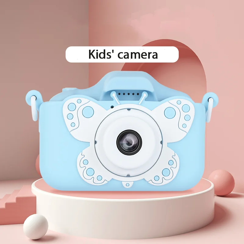 Cámara Digital HD para niños y niñas, juguete bonito con forma de mariposa y gato, con tarjeta SD de 32G, ideal para selfis al aire libre, regalo de cumpleaños