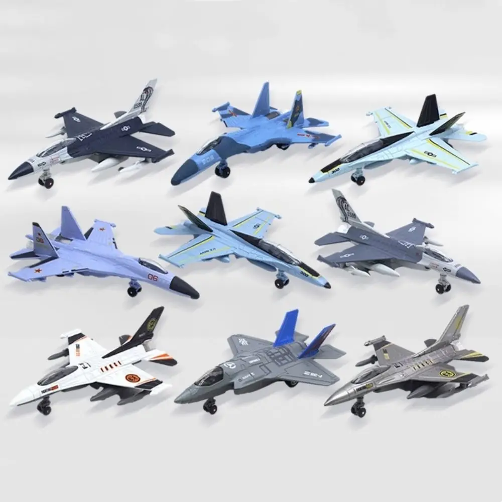 كعكة توبر دييكاست الطائرات المقاتلة التراجع والذهاب F16 F22 F35 Aviao نموذج طائرة جمع مع ضوء الصوت طائرة نفاثة #3