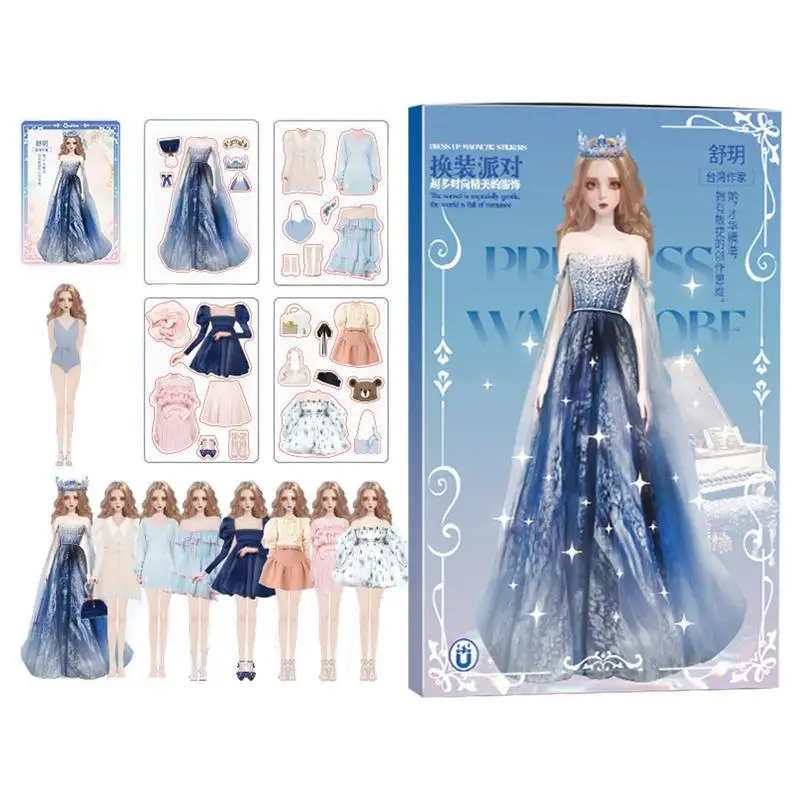 

Dress-up Dolls Playset Smooth Dress-up Dolls Playset Toy Educative Portable Pretend Play Toys For Birthday New Year Christmas