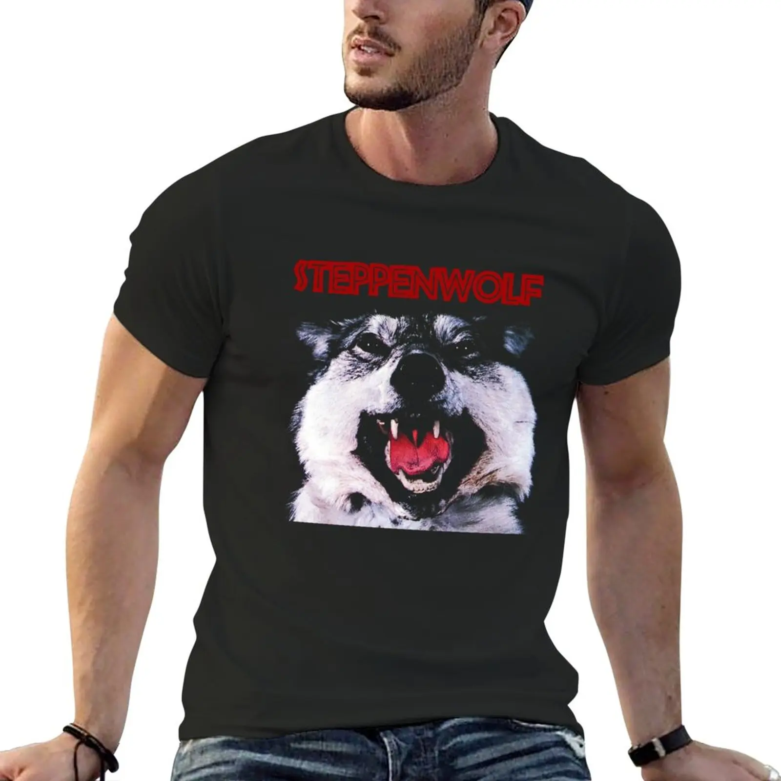 New STEPPENWOLF JOHN Kay Rock T-Shirt Short t-shirt Anime t-shirt Men's t shirts