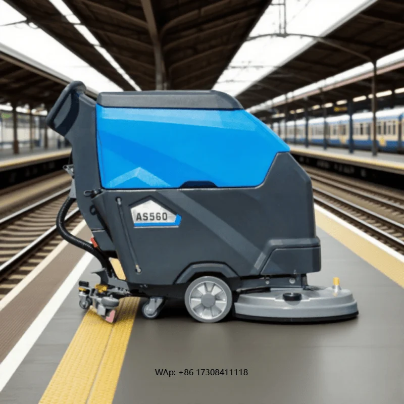24V Electric Walk-Behind Floor Scrubber and Cleaner Convenient for Small Spaces with Automatic Cleaning Process