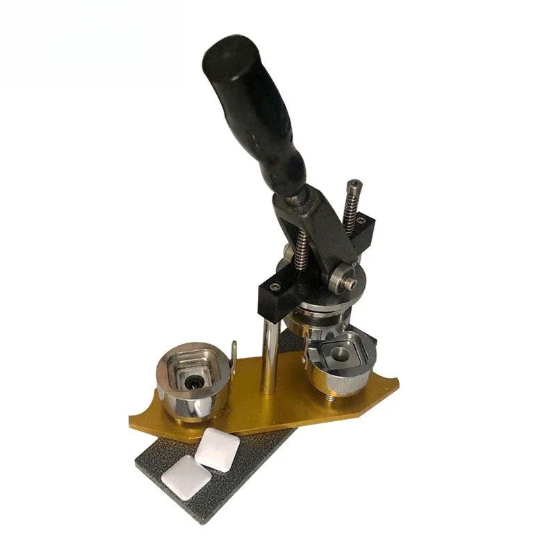 Square 35mm manual, tinplate, rotary badge machine, badge making machine