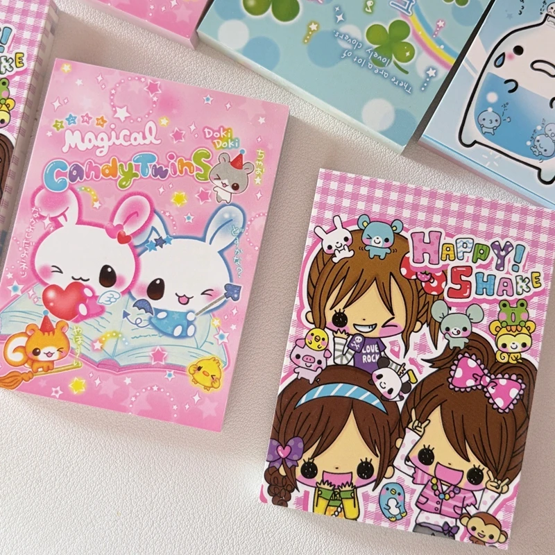 กระดาษโน้ต 70 แผ่น ลายกระต่ายสาวญี่ปุ่นน่ารักสไตล์เรโทร สำหรับจดบันทึก ข้อความ ทำสมุด DIY วัสดุพื้นฐานสำหรับสมุดโน้ต อุปกรณ์การเรียน