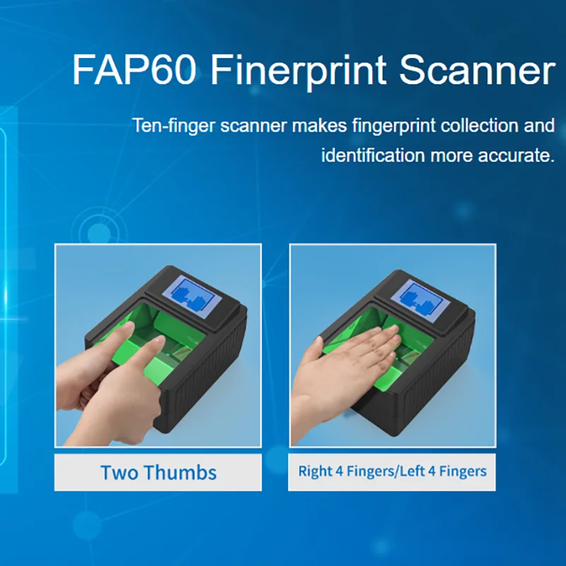 Joyusing Fs460 Oem Fap60 500Dpi Fingerprint Scanner 10 Finger Scanner for Windows