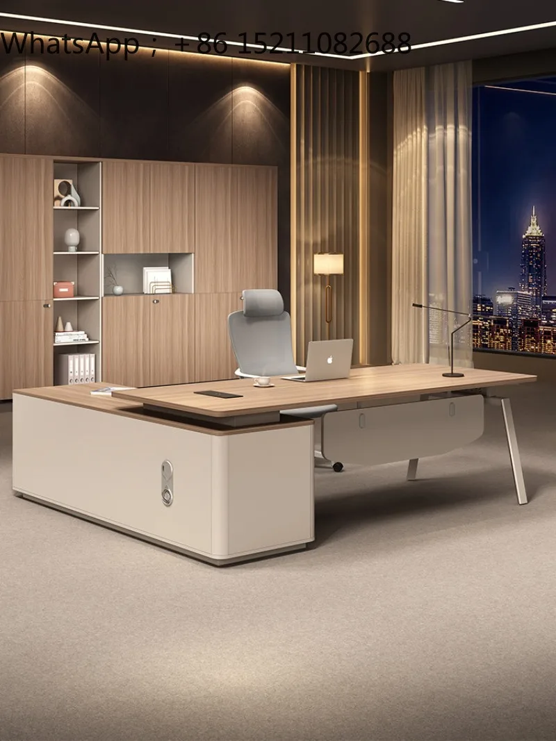 SCY simple office table and chair combination single office furniture table large company manager table and chair