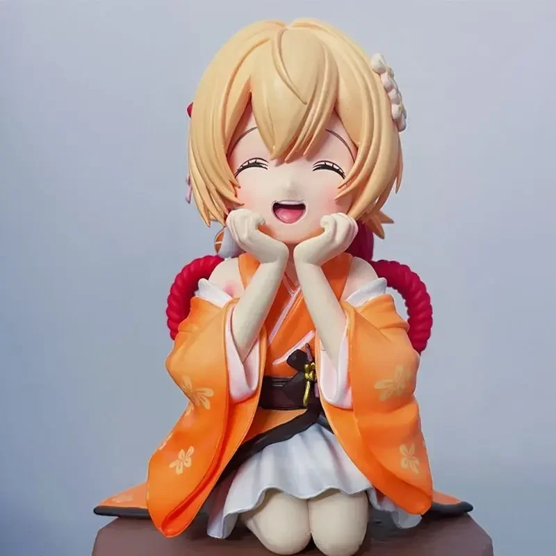 Genshin Impact Anime Yoimiya Figurine Lumine Pvc Cute Kawaii Smiling Figure Statue Ornaments Collection Desktop Display Gift Toy