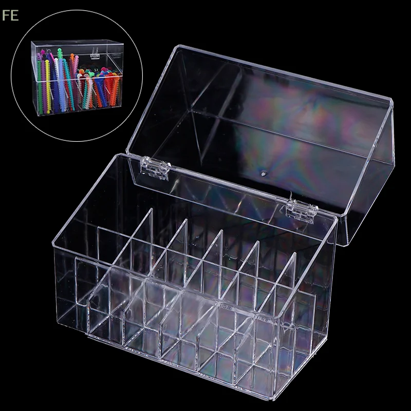 

[F] 18 Holes Dental Ligature Tie Box Acrylic Orthodontic Ligature Tie Placer Holder Dentistry Supplies