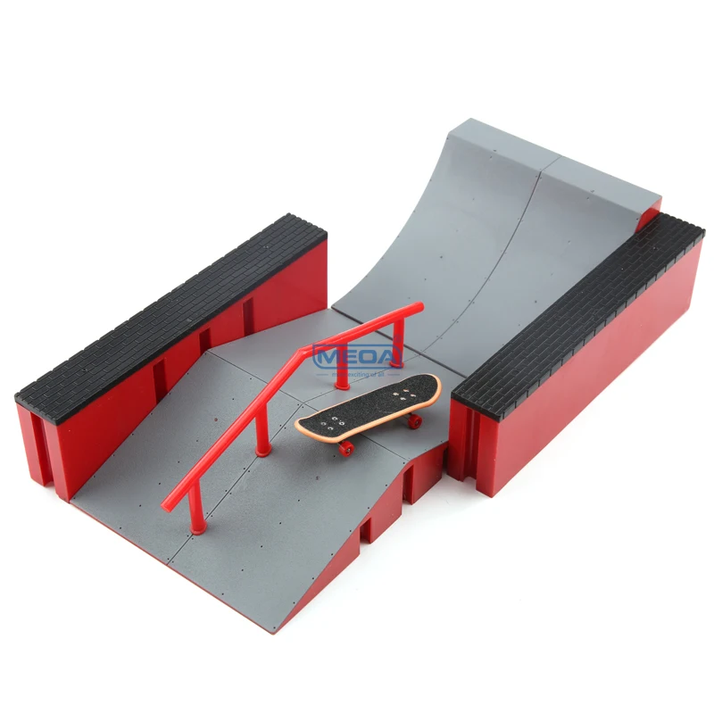 3 In 1 Mini Park Finger Skateboard Scene fai da te figura Skate Platform Stunt Ramp scale combinazione sede giocattoli per la casa al coperto