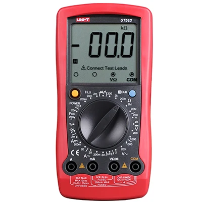 

UNI-T UT58D 1000V 20A Capacitance Inductance Measurement Large LCD Screen General Pocket Multimeter Tester Multimeter Digital