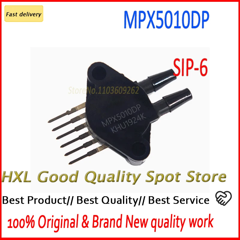 Original 1-10Pcs/Lot Authentic MPX5010DP MPX5010D MPX5010 Package SIP-6 Transmitter Pressure Sensor Chip