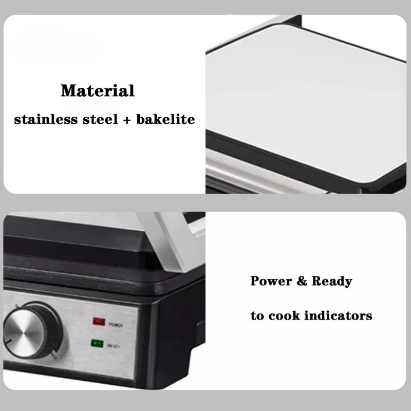 Automatic Fried Steak Mechanical Oven Sandwich Panini Breakfast Machine Grilled Steak Machine Electric Frying Pan Электрогриль