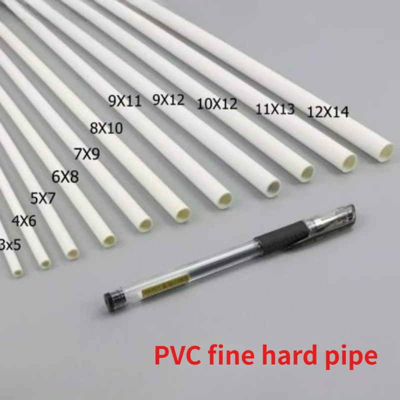 2/4/6pcs Length 500mm Outer Diameter 5~26mm White PVC Pipe Fish Tank Aquarium Tube Garden Irrigation Watering Fittings DIY
