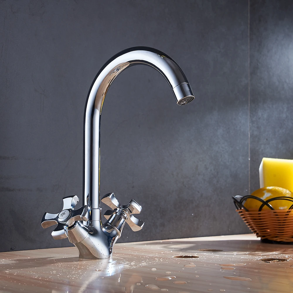 Stainless steel double handle faucet, limited time low price inventory clearance