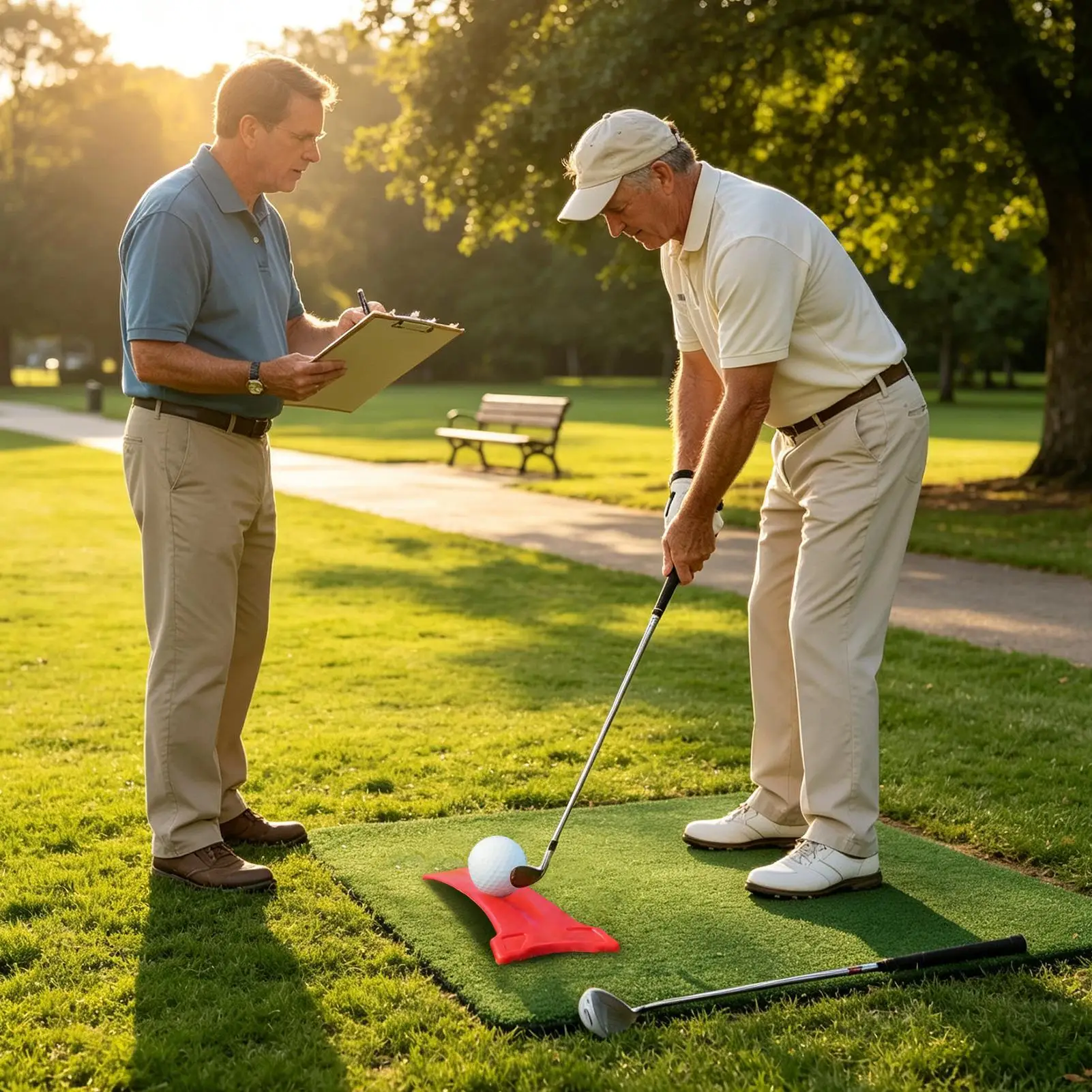 Golf Club Hitting Board Golf Plastic Ball Holder Rubber Adjusts Swing Practice Angle Anti Slip Base For Improve Swing Stability
