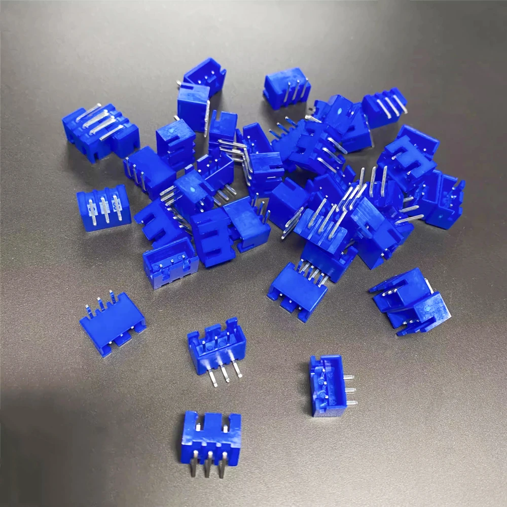 50PCS XH2.54 Connector 2.54MM Housing Color Rubber Shell Straight Pin Curved Pin 2P 3P 4P 5P TJC3 Connector Color Plug