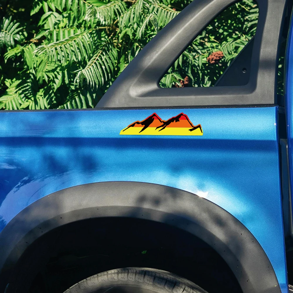 Retro Color Mountains Vintage Waterproof Vinyl Stickers Decals For Toyota Tacoma Tundra 4runner Car Exterior Decor Accessories view 5