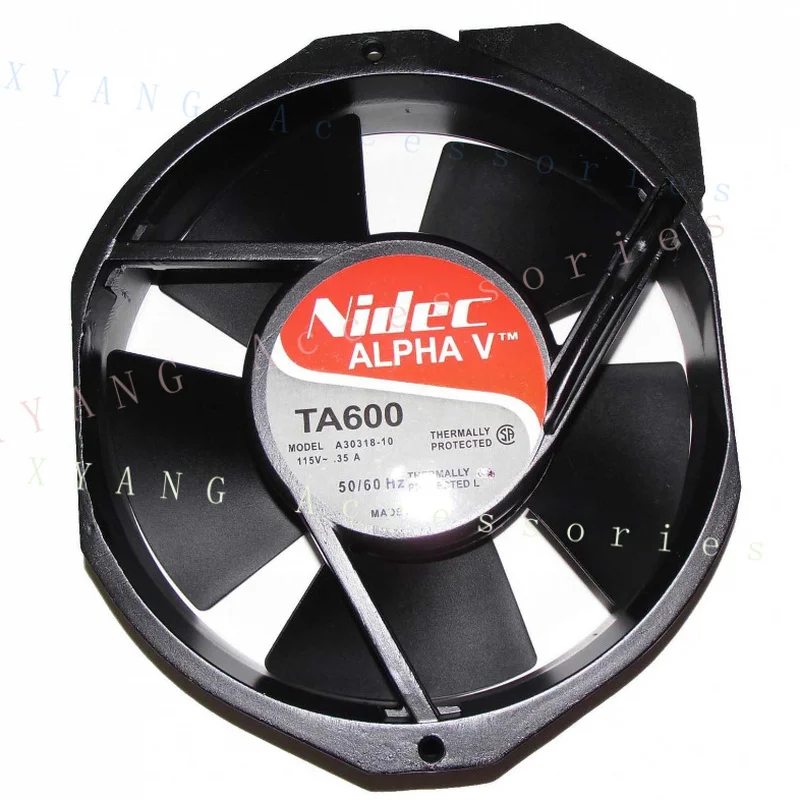 PP+ FOR Nidec AlphaV 17238 172*38mm TA600 A30318-10 115V 0.35A 2Pin AC Cooling Fan