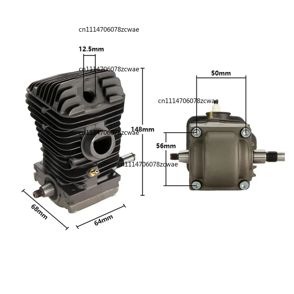 For 023 025 MS230 MS250 Chainsaws 10x15x15 Lawn Mower Accessories High-Quality 42.5mm Cylinder Assembly