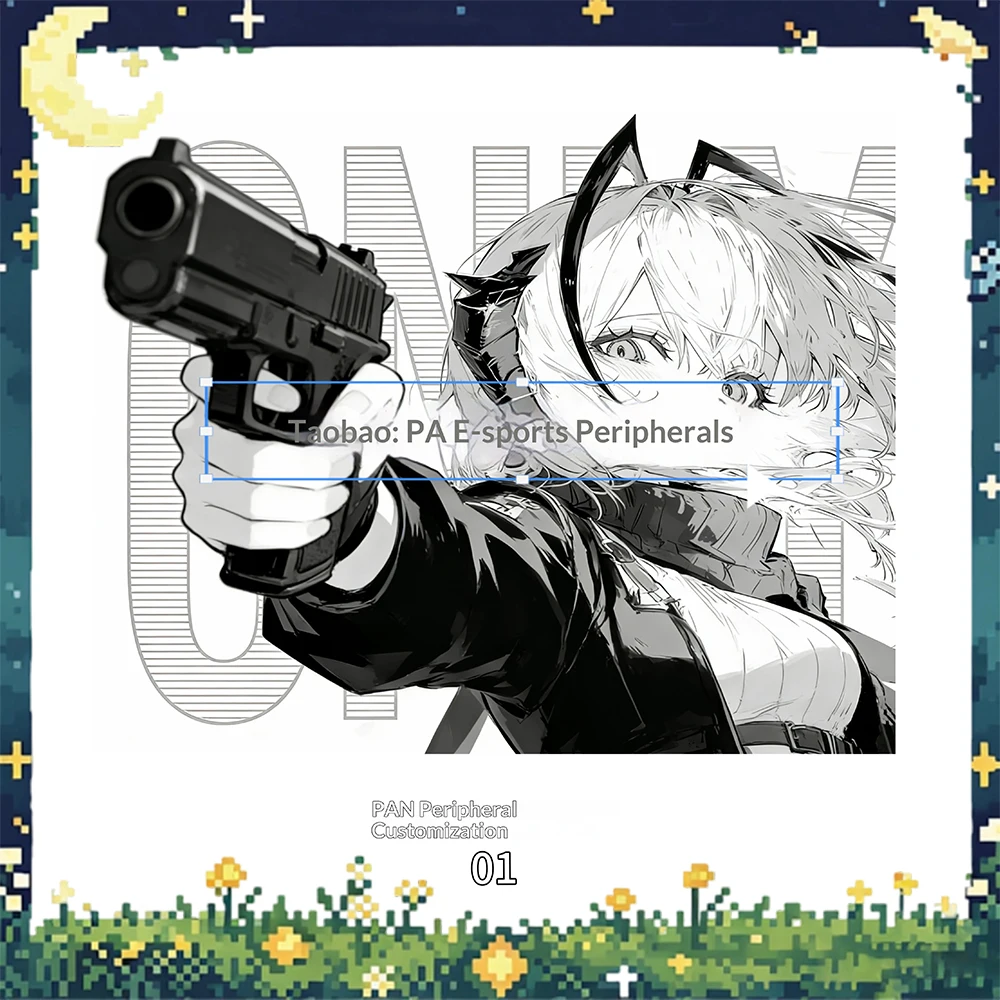 PAN Esports Erciyuan Animation Glass Gaming Mousepad  FPS Both Speed And Smoothness Mouse Pad For TTK APEX CSGO PC Accessories