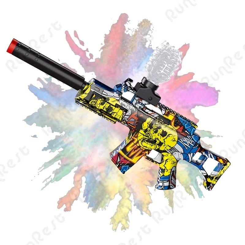 젤 볼 블래스터 -7.4V 전기 블래스터 건 고속 스플래터 볼 장난감 소총, 오래 지속되는 충전식 배터리 수명 - 야외