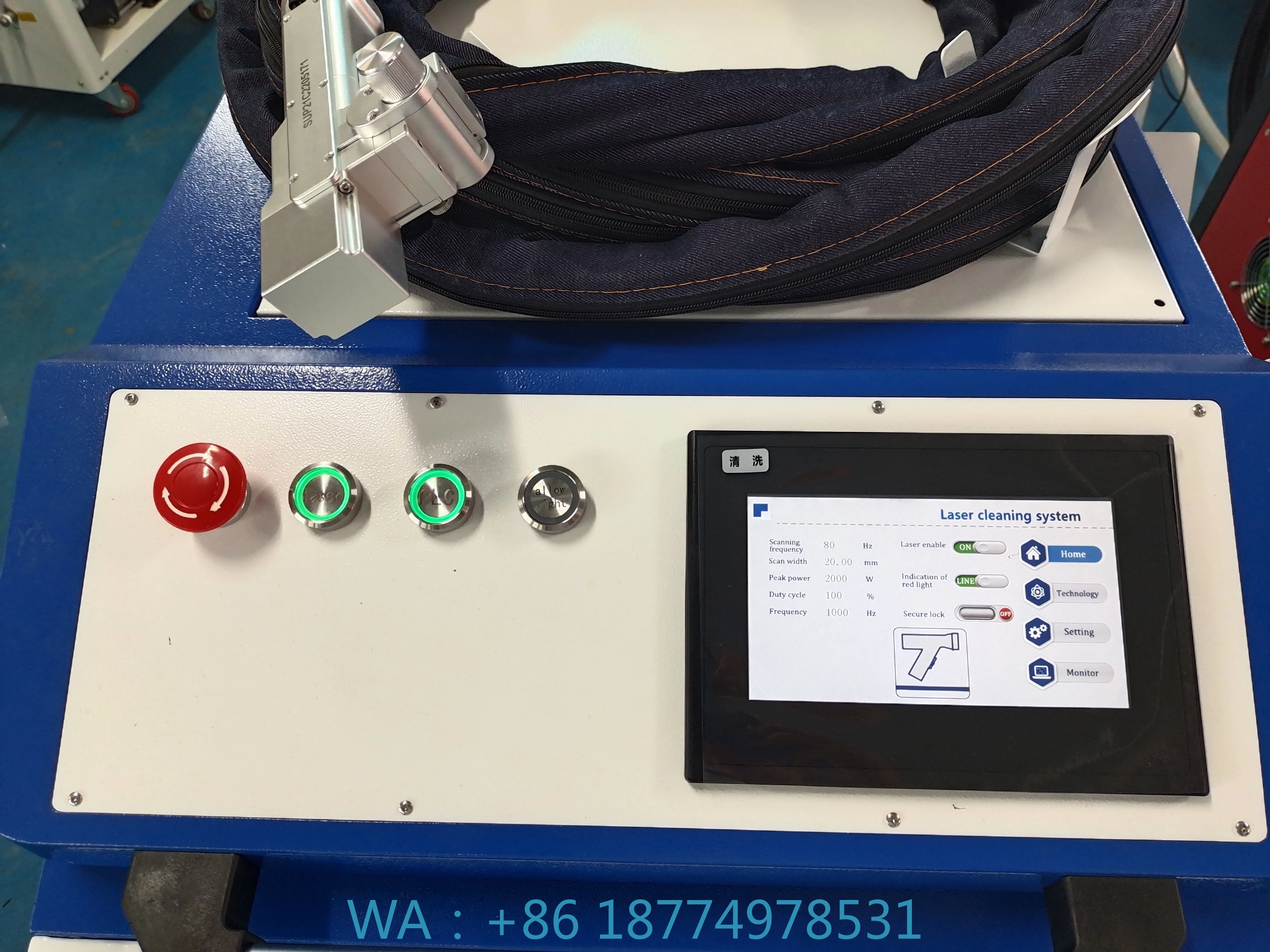 Fiber Cleaning Machine Rust Cleaning Removal Surface 1000w 1500w 2000w  CW