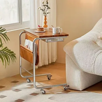 โต๊ะข้างอเนกประสงค์ โต๊ะกาแฟขนาดเล็กสำหรับรถเข็น รถเข็นรับปร...
