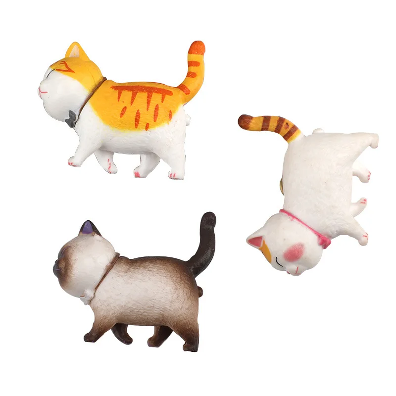 1Pcs Creative Car Cat Decoration Rotate Head Kitty Dashboard Ornament Cute Auto Accessories Micro Landscape Gift