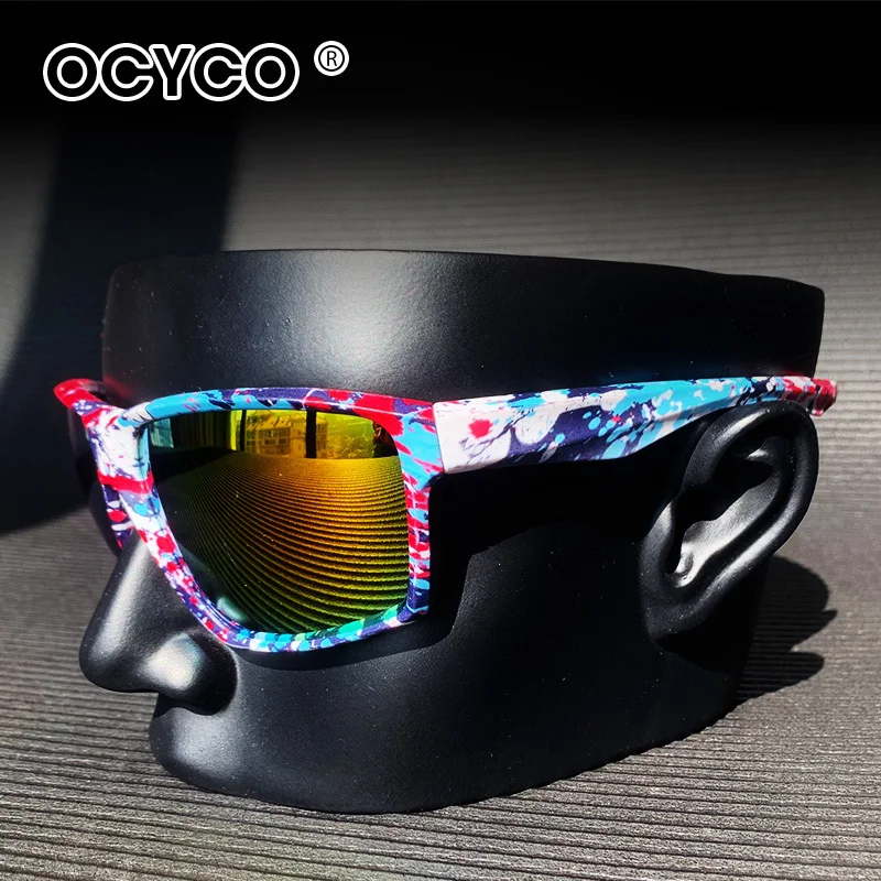 OCYCO Oversized Brand Photochromic Cycling Sunglasses Men Women Outdoor Sports Mountain Bike Bicycle Eyewear Baseball Glasses