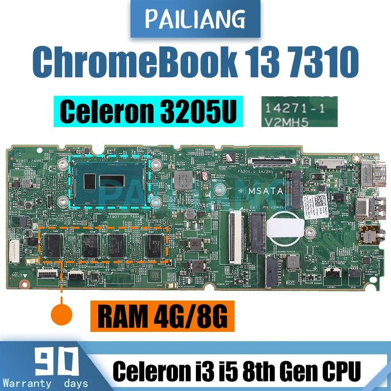 

For Dell 13 7310 Laptop Motherboard 14271-1 0VV3VF 0VW5VW With CPU 3205U i3 i5 5th 8G RAM Notebook Mainboard Full Tested