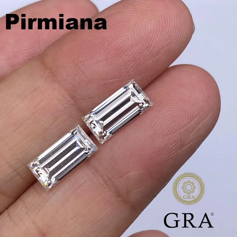 Pirmiana Popular Baguette Shape Moissanite Loose Stone D VVS Certificate Moissanitediamond  for Jewelry  Making