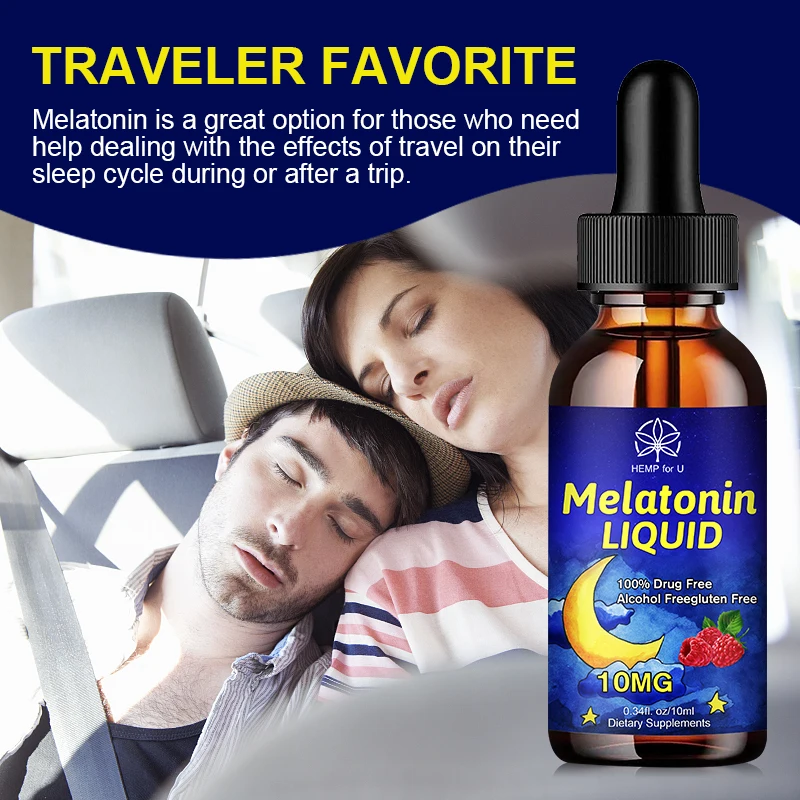 Lukare 10mg Melatonin Adult Liquid Supplement No Side Effects Helps Sleep Relieves Insomnia Improves Sleep Quality Better Sleep