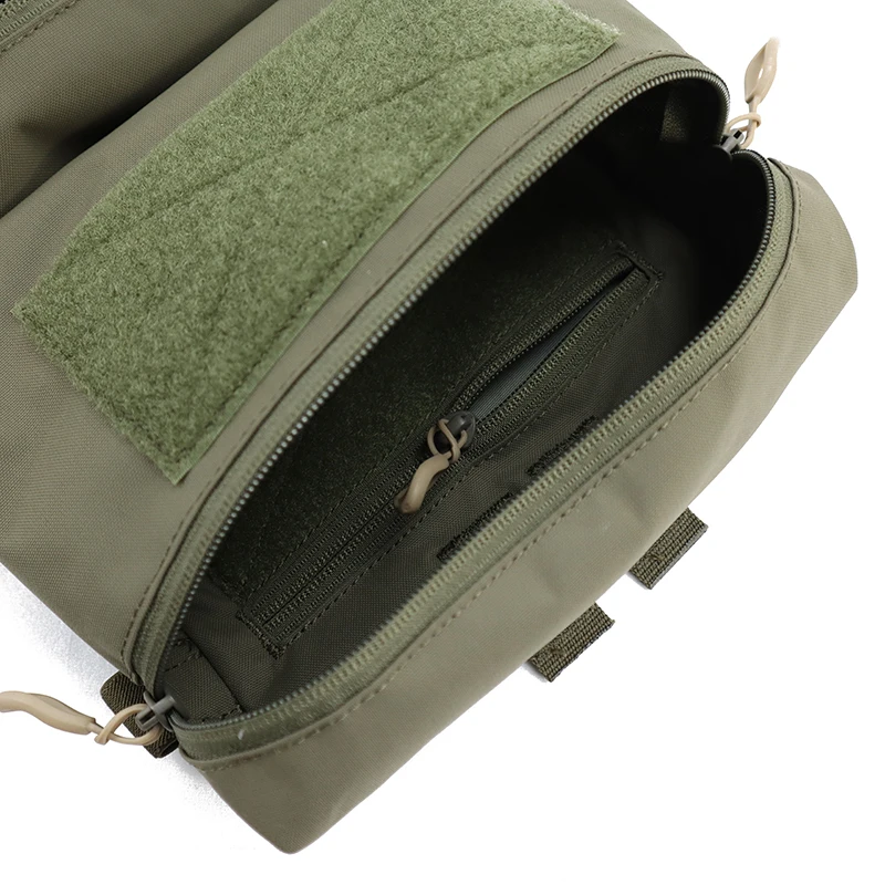 Imagem -06 - Painel Traseiro Tático Bolsa Dupla para Fcpc Ferro Transportador Militar Molle Zipper Transportador Tático Tw-p112